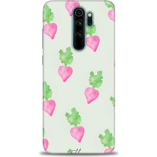 gmotp Xiaomi Redmi Note 8 Pro Kılıf Hd Baskılı Kılıf - Pembe Havuçlar