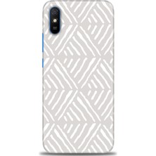 gmotp Xiaomi Redmi 9A Kılıf Hd Baskılı Kılıf - Gri Mozaik