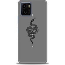 gmotp Vivo Y33S Kılıf Hd Baskılı - Siyah Yılan