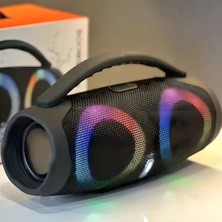 Megamus Boombox3 Rgb  Göz Kamaştırıcı Renkli Ipx5 Su Geçirmez Kablosuz Bluetooth Bas Hoparlör Fm