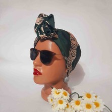 Oben Hobi Afrika Modeli Telli Bandana Saç Aksesuarı Kadın Kumaş Toka