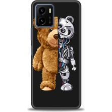 gmotp Vivo Y32 Kılıf Hd Baskılı - Ayı ve Iskeleti
