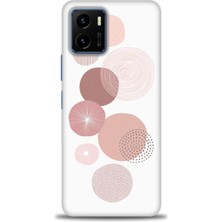 gmotp Vivo Y21 Kılıf Hd Baskılı - Mürdüm Daireler
