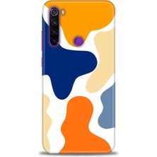 gmotp Xiaomi Redmi Note 8 Kılıf Hd Baskılı Kılıf - Turuncu Lekeler