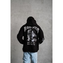 We Fabrica Travis Baskılı Sweatshirt Siyah