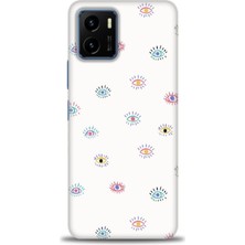 gmotp Vivo Y21 Kılıf Hd Baskılı - Renkli Gözler