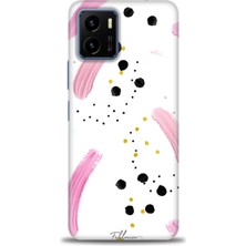 gmotp Vivo Y33S Kılıf Hd Baskılı - Pembe ve Benekler