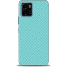 gmotp Vivo Y33S Kılıf Hd Baskılı - Mavi Mozaik
