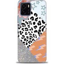 gmotp Vivo Y32 Kılıf Hd Baskılı - Leopar ve Şimşekler