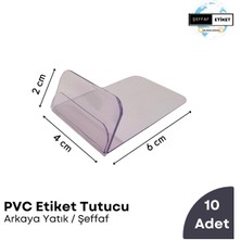 Şeffaf Etiket 10 Adet Pvc Etiket Standı Arkaya Yatık Açılı Etiket Tutucu Aparat Kağıt Tutucu Etiketlik