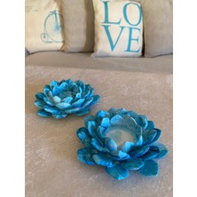 Mor Villa Mum 2'li Lotus Çiçeği Mumluk,Dekoratif Mumluk,Tealight Mumluk,Hediyelik Eşya