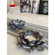 Mor Villa Mum 2'li Lotus Çiçeği Mumluk,Dekoratif Mumluk,Tealight Mumluk,Hediyelik Eşya