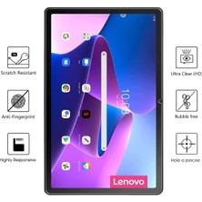 MTK Moveteck Lenovo Tab M10 Plus 10.6 Inç TB-125FU - TB-128FU - TB-128XU Uyumlu  Ekran Koruyucu Şeffaf Cam Nano Esnek Kırılmaz Ekran Camı Tam Kaplama Tablet Ekran Koruyucu Cam