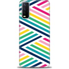 gmotp Vivo Y20S Kılıf Hd Baskılı - Renkli Çubuklar