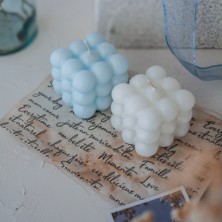 Ersu Store  Dekoratif 2'li Beyaz-Mavi Renkli Kokulu Bubble Set