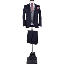 Clishe 12398 Yeleği Cift Taraflı Slimfit Takım Elbise/lacivert/46 Beden - 6 Drop