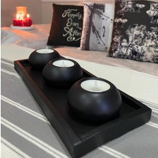 Mor Villa Mum El Yapımı 3'lü Set,Mumluk,Dekoratif Mumluk,Tealight Mumluk,Hediyelik Eşya