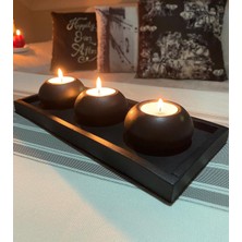 Mor Villa Mum El Yapımı 3'lü Set,Mumluk,Dekoratif Mumluk,Tealight Mumluk,Hediyelik Eşya