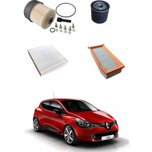 Mais Renault Clio 4 ve Touch 1.5 Dci  Uyumlu Euro 5 Dizel Bakım ve Filtre Seti NKSSET1001