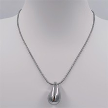 Hena Çelik Silver Küçük Boy Damla Kolye