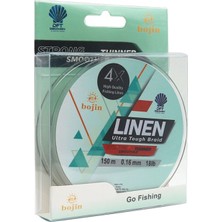 DFT Bojin 4X Linen İp Misina 0.16 mm  150 m  Yeşil