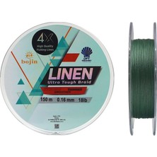 DFT Bojin 4X Linen İp Misina 0.16 mm  150 m  Yeşil