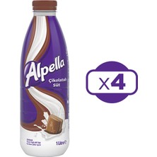 Alpella Alpimilk Çikolatalı Süt 1 Lt 4 Lü