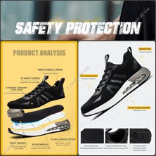 JJEC Çelik Kapak Güvenlik Iş Ayakkabıları Nefes Alabilen Kumaş Üst Hava Tabanı (Yurt Dışından)