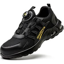 JJEC Çelik Toe Güvenlik Ayakkabıları Kumaş Nefes Alabilir Üst Süper Işık Fitgo Shoelace (Yurt Dışından)