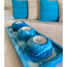 Mor Villa El Yapımı 3'lü Set,Mumluk,Dekoratif Mumluk,Tealight Mumluk,Hediyelik Eşya