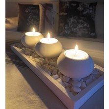 Mor Villa El Yapımı 3'lü Set,Mumluk,Dekoratif Mumluk,Tealight Mumluk,Hediyelik Eşya