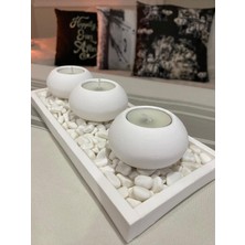 Mor Villa El Yapımı 3'lü Set,Mumluk,Dekoratif Mumluk,Tealight Mumluk,Hediyelik Eşya