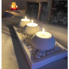 Mor Villa El Yapımı 3'lü Set,Mumluk,Dekoratif Mumluk,Tealight Mumluk,Hediyelik Eşya