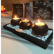 Mor Villa El Yapımı 3'lü Set,Mumluk,Dekoratif Mumluk,Tealight Mumluk,Hediyelik Eşya