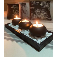 Mor Villa El Yapımı 3'lü Set,Mumluk,Dekoratif Mumluk,Tealight Mumluk,Hediyelik Eşya