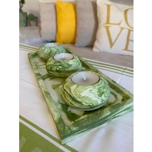 Mor Villa El Yapımı 3'lü Set,Mumluk,Dekoratif Mumluk,Tealight Mumluk,Hediyelik Eşya