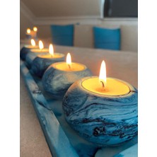 Mor Villa El Yapımı 5'li Set,Mumluk,Dekoratif Mumluk,Tealight Mumluk,Hediyelik Eşya