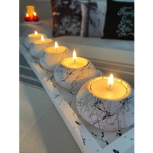 Mor Villa El Yapımı 5'li Set,Mumluk,Dekoratif Mumluk,Tealight Mumluk,Hediyelik Eşya