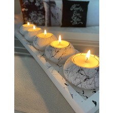 Mor Villa El Yapımı 5'li Set,Mumluk,Dekoratif Mumluk,Tealight Mumluk,Hediyelik Eşya