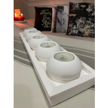 Mor Villa El Yapımı 5'li Set,Mumluk,Dekoratif Mumluk,Tealight Mumluk,Hediyelik Eşya