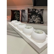 Mor Villa El Yapımı 5'li Set,Mumluk,Dekoratif Mumluk,Tealight Mumluk,Hediyelik Eşya