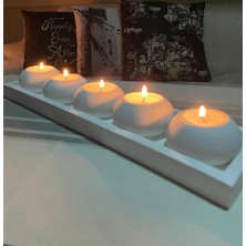 Mor Villa El Yapımı 5'li Set,Mumluk,Dekoratif Mumluk,Tealight Mumluk,Hediyelik Eşya