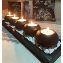 Mor Villa El Yapımı 5'li Set,Mumluk,Dekoratif Mumluk,Tealight Mumluk,Hediyelik Eşya