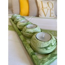 Mor Villa El Yapımı 5'li Set,Mumluk,Dekoratif Mumluk,Tealight Mumluk,Hediyelik Eşya