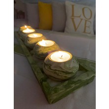 Mor Villa El Yapımı 5'li Set,Mumluk,Dekoratif Mumluk,Tealight Mumluk,Hediyelik Eşya