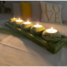 Mor Villa El Yapımı 5'li Set,Mumluk,Dekoratif Mumluk,Tealight Mumluk,Hediyelik Eşya