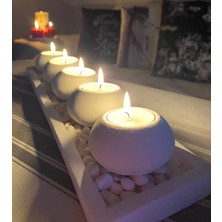 Mor Villa El Yapımı 5'li Set,Mumluk,Dekoratif Mumluk,Tealight Mumluk,Hediyelik Eşya