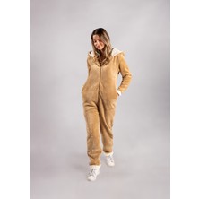 Seamount Kışlık Kapüşonlu Polar Peluş Tulum, Pijama Takımı