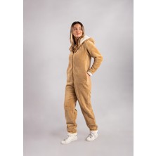 Seamount Kışlık Kapüşonlu Polar Peluş Tulum, Pijama Takımı