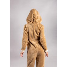 Seamount Kışlık Kapüşonlu Polar Peluş Tulum, Pijama Takımı